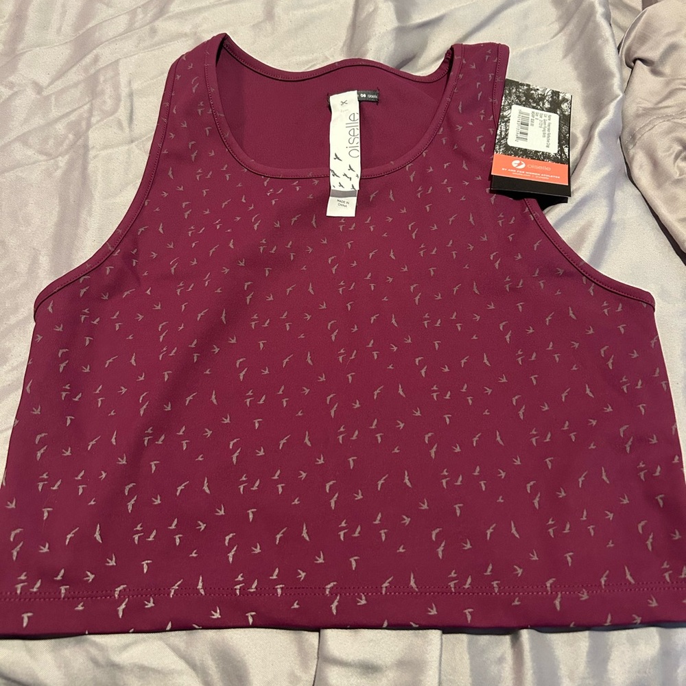 Oiselle Firecracker Reflective Crop NWT size 8